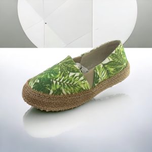 Espadrile pentru copii din textil printat, green.
