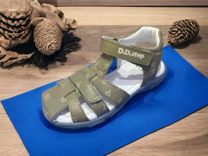D.D.Step sandale din piele pentru băieți.
