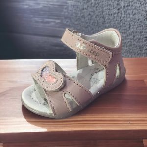 D.D.Step sandale din piele pentru fete, Pink.