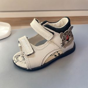 D.D.Step sandale din piele baieti White.