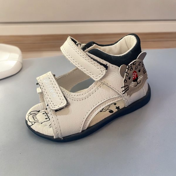 D.D.Step sandale din piele baieti White.