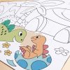 Puzzle Hape din lemn 2 in 1 – Dinozauri (26 piese), cu fata dubla si activitate colorare.