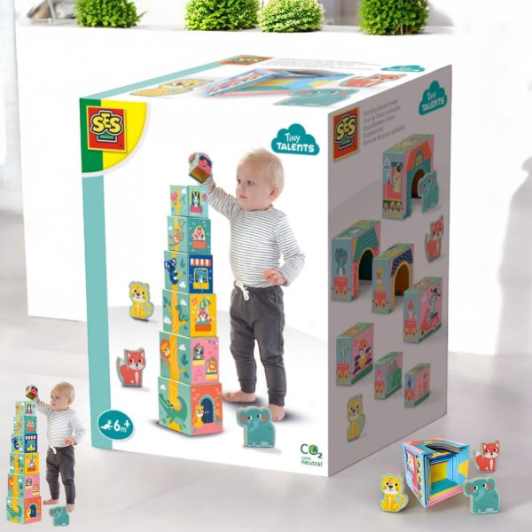 Jucarie de stivuit – Turn cu figurine de animale.