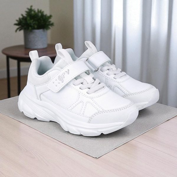 Garvalin Sneakers sport pentru fete, White .