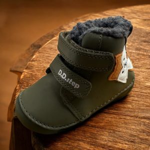 Photoroom_20251023_161139 D.D.Step ghete îmblănite pentru băieți, Khaki Barefoot.