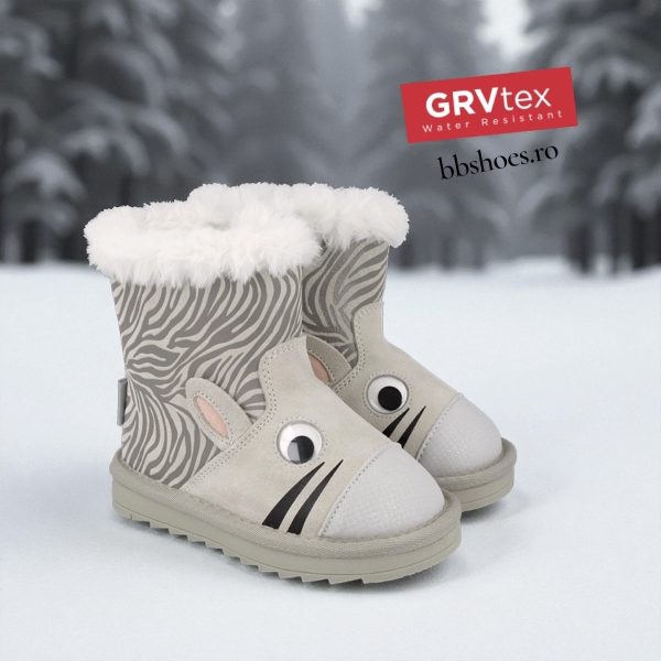 UGG Garvalin pentru fete impermeabile, Gri.