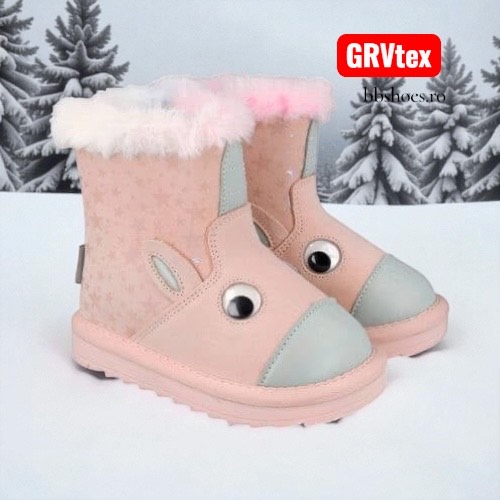 UGG Garvalin pentru fete impermeabile, roz.
