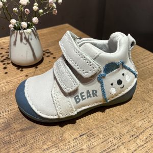 D.D.Step pantofi din piele pentru baieti, Dove Grey.
