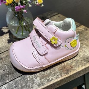 D.D.Step pantofi din piele pentru fete, Barefoot Daisy Pink.