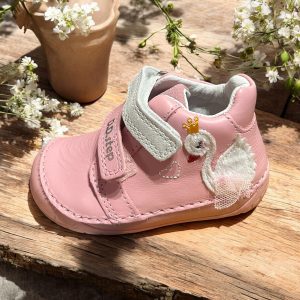 D.D.Step pantofi din piele pentru fete, Barefoot Baby Pink.