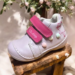 D.D.Step pantofi din piele pentru fete, Daisy Pink.