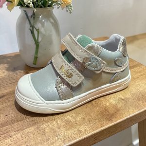 Ponte pantofi din piele cu supinatie, fete Spring Green.