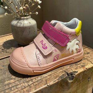 Ponte pantofi din piele cu supinatie, fete Baby Pink.