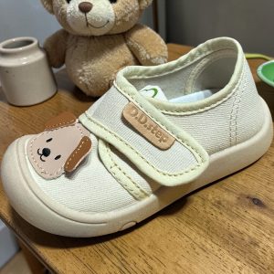 D.D.Step pantofi din panza,  baieti Cream.