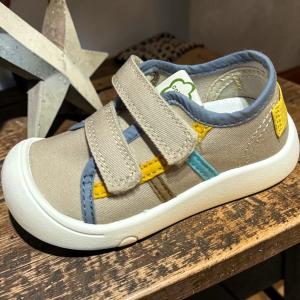 D.D.Step pantofi din panza,  baieti Cream.