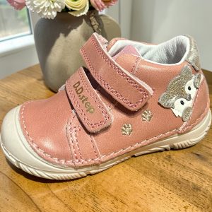 D.D.Step pantofi din piele pentru fete, Strawberry.