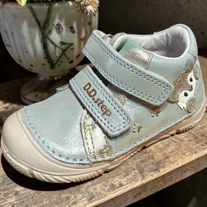 D.D.Step pantofi din piele pentru fete, Spring Green.