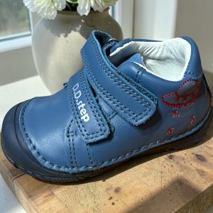 D.D.Step pantofi din piele pentru baieti, Royal Blue.