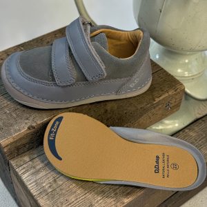 D.D.Step pantofi din piele pentru baieti,  Marine Grey.
