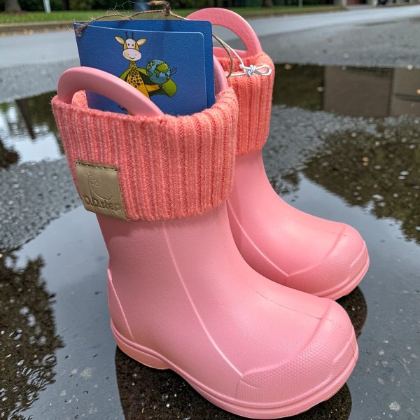 Cizme de cauciuc pentru fete,Pink.