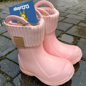 Cizme de cauciuc pentru fete, Baby Pink.