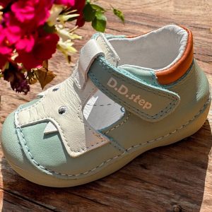 D.D.Step pantofi decupati pentru baieti, Moss Green.