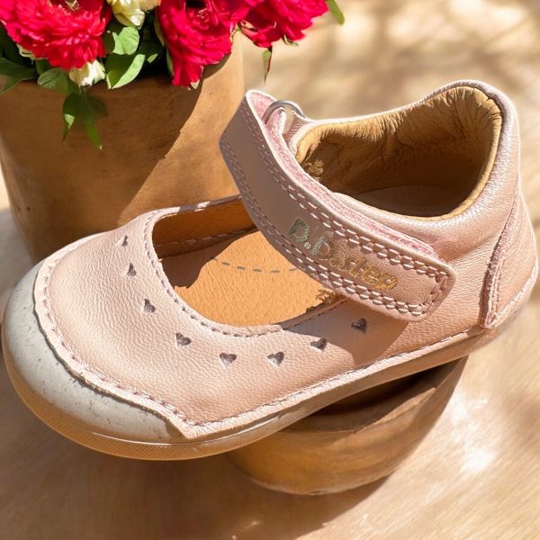 D.D.Step balerini din piele pentru fete, Baby Pink.