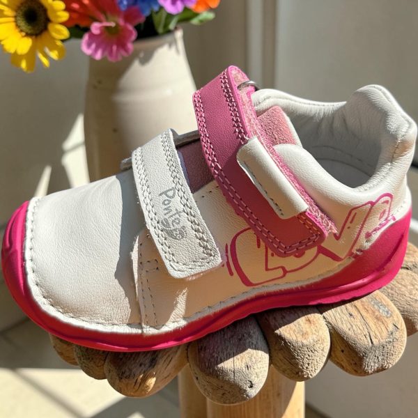 Ponte pantofi din piele cu supinatie, fete baby pink.