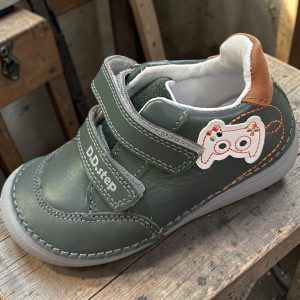 D.D.Step pantofi din piele pentru baieti, Barefoot Moss Green.