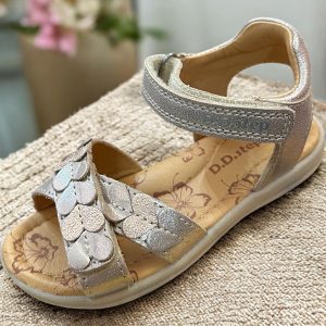 D.D.Step sandale din piele pentru fete, Gold.