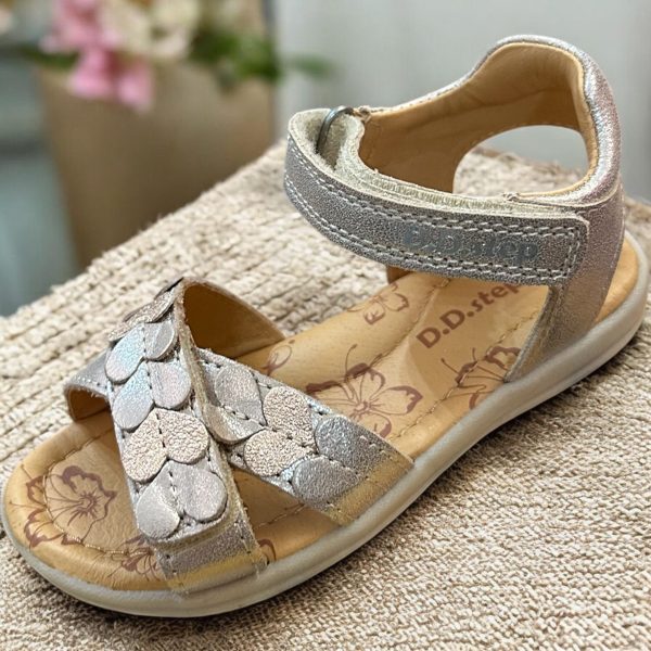 Photoroom_20260618_230525 D.D.Step sandale din piele pentru fete, Gold.