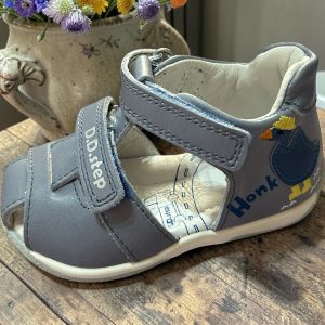 D.D.Step sandale din piele pentru baieti, Aero Blue.