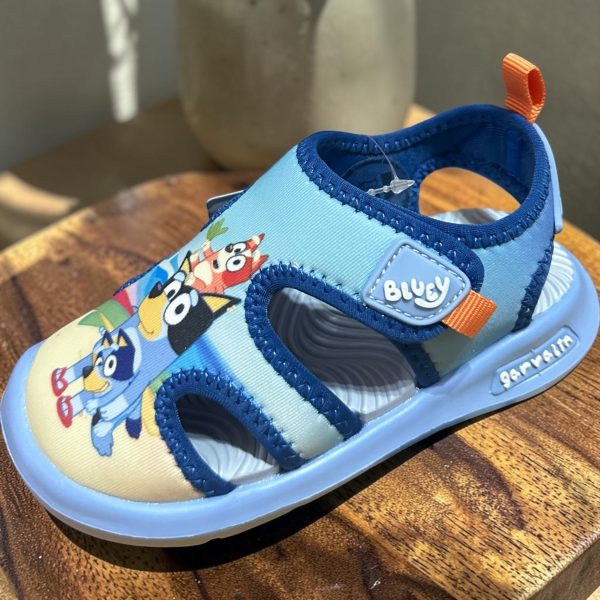 Garvalin sandale pentru copii Bluey-albastru, cu imprimeu Bluey.