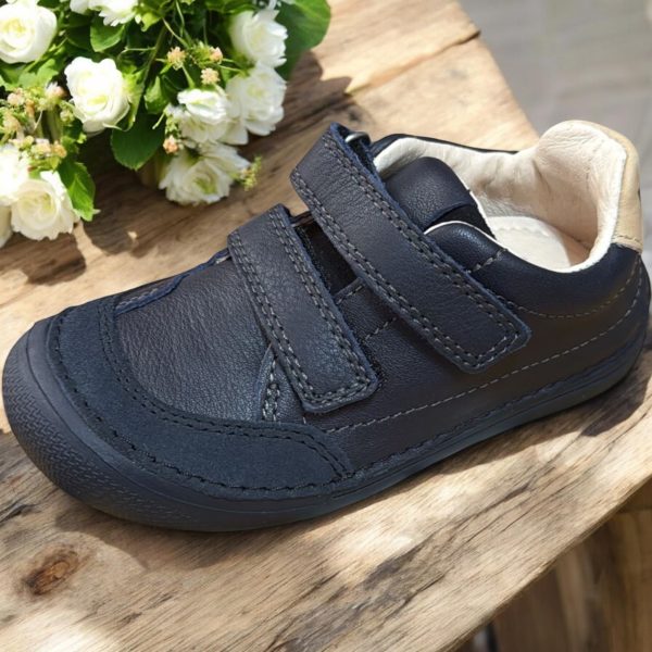 D.D.Step pantofi din piele pentru băieți , Barefoot.