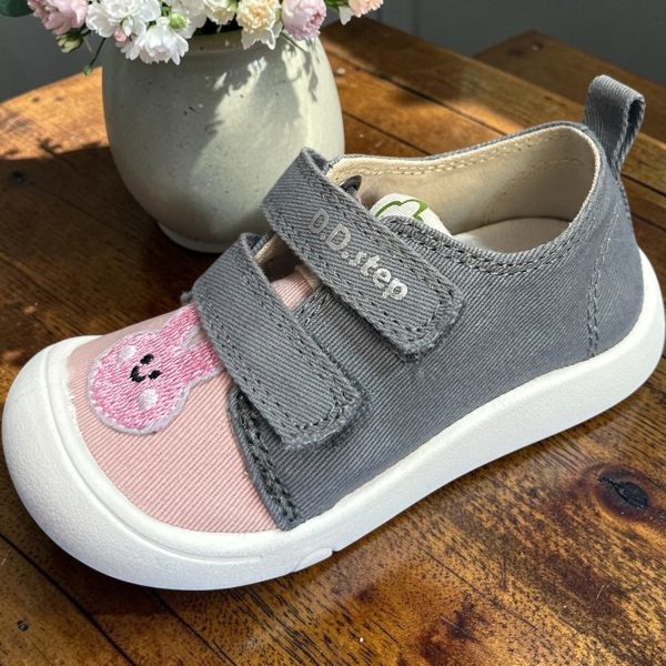 D.D.Step pantofi panza fete, Metalic grey.